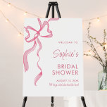 Elegant Blush Pink Hand Drawn Bow Bridal Shower Foam Board<br><div class="desc">For further customization,  please click the "Personalize this template",  then "Edit using Design Tool". Stylish editable easy to use wedding templates,  more items available in the store (invitations,  rsvp,  thank you cards,  stationery & decor). If you need help or matching items,  please contact me.</div>