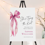 Elegant Blush Pink Hand Drawn Bow Bridal Shower Foam Board<br><div class="desc">For further customization,  please click the "Personalize this template",  then "Edit using Design Tool". Stylish editable easy to use wedding templates,  more items available in the store (invitations,  rsvp,  thank you cards,  stationery & decor). If you need help or matching items,  please contact me.</div>