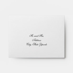 Elegant  Blush Pink Interior Wedding RSVP Envelope