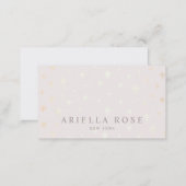 Elegant Blush Pink Luxe Gold Star Pattern Business Card (Front/Back)
