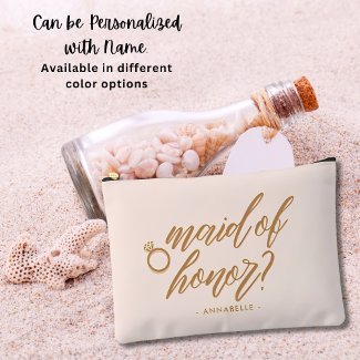 Elegant Blush Pink Maid of Honor Gift Personalized