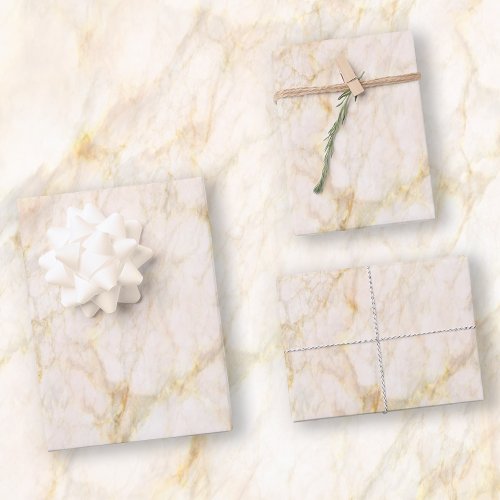 Elegant Blush Pink Marble Wrapping Paper Sheets