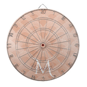 Elegant blush pink mermaid fish scale pattern dart board