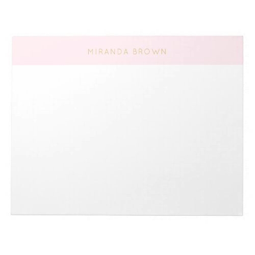 Elegant Blush Pink Minimalist Chic 11x85 Notepad