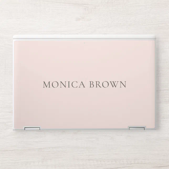 Elegant Blush Pink Minimalist HP Laptop Skin | Zazzle