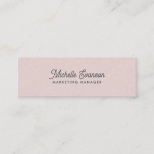 Elegant Blush Pink Minimalist Professional Mini Business Card