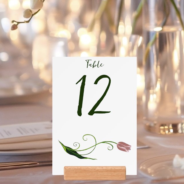 Elegant Blush Pink Minimalist Tulip Floral Holder (Creator Uploaded)