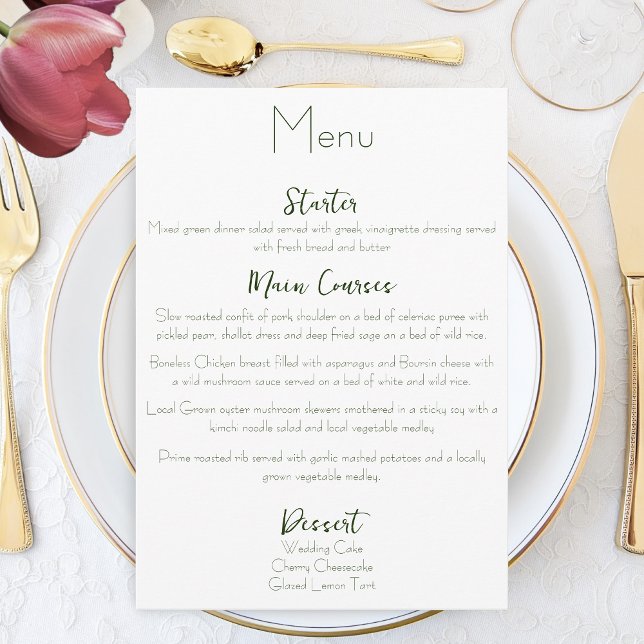 Elegant Blush Pink Minimalist Tulip Floral Menu (Creator Uploaded)