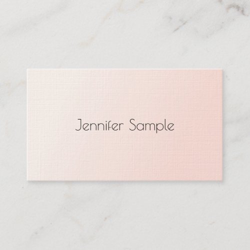 Elegant Blush Pink Modern Minimalist Plain Luxury Business Card