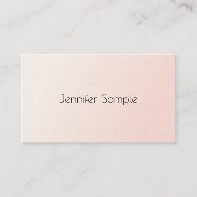Elegant Blush Pink Modern Minimalist Plain Luxury Business Card (Front)