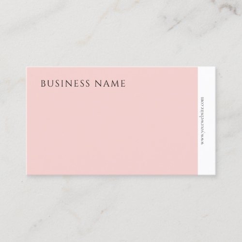 Elegant Blush Pink Modern Minimalist Template Business Card