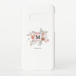 Elegant Blush Pink Monogram Samsung Galaxy S10E Case