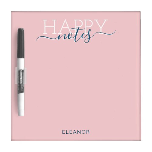 Elegant blush pink name dry erase board