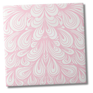 Elegant Blush Pink Pattern Ceramic Tile