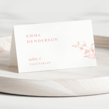 Elegant Blush Pink Peach Wedding Place Cards by One2InspireDesigns at Zazzle