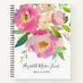 Elegant Blush Pink Peony Pastel Floral Watercolor Notebook