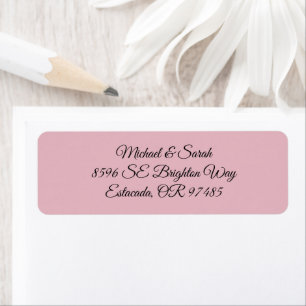 Elegant Blush Pink Return Address Label
