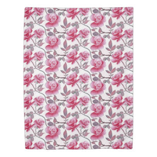 Elegant Blush Pink Rose Flower Duvet Cover