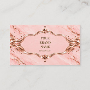Elegant Blush Pink Rose Gold Bracelet Card