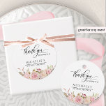 Elegant Blush Pink Rose Gold Bridal Shower Favor Tags<br><div class="desc">Elegant bridal shower (or any other event) thank you favor tag. Delicate watercolor floral detail in blush pink and rose gold hues and attractive modern hand written calligraphy details. Ability to add your own message, name(s), event and date. Part of our "Elegance in Pink, Blush and Rose Gold Floral" collection...</div>