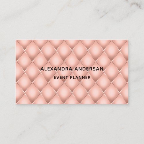 Elegant Blush Pink Rose Gold Diamond Geometric  Business Card