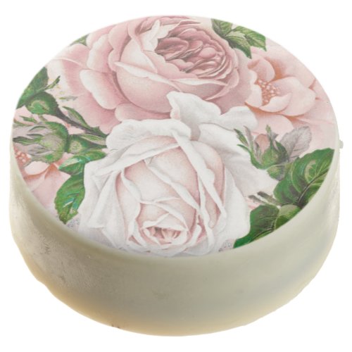 Elegant Blush PInk Roses Floral Botanical  Chocolate Covered Oreo