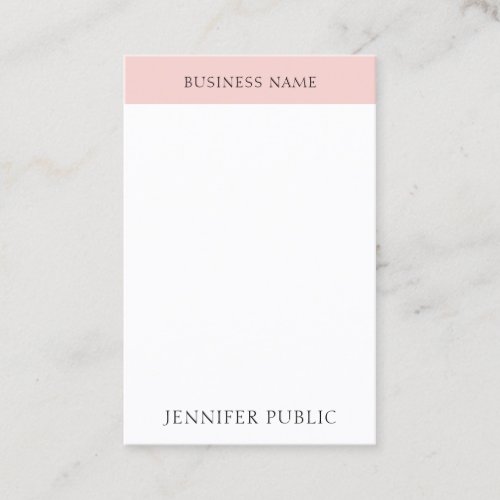 Elegant Blush Pink Simple Trendy Modern Template Business Card