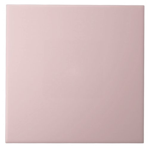Elegant Blush Pink Solid Color Chic Feminine  Ceramic Tile