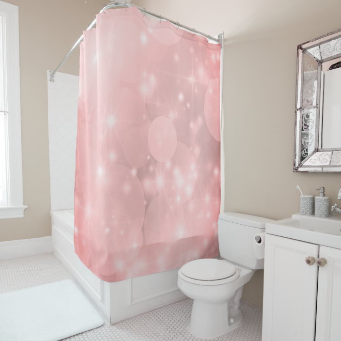 Elegant Blush Pink Sparkly design Shower Curtain