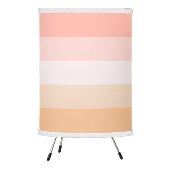 Elegant blush pink striped tripod lamp (Left)