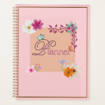 Elegant Blush Pink Undated Monthly Weekly