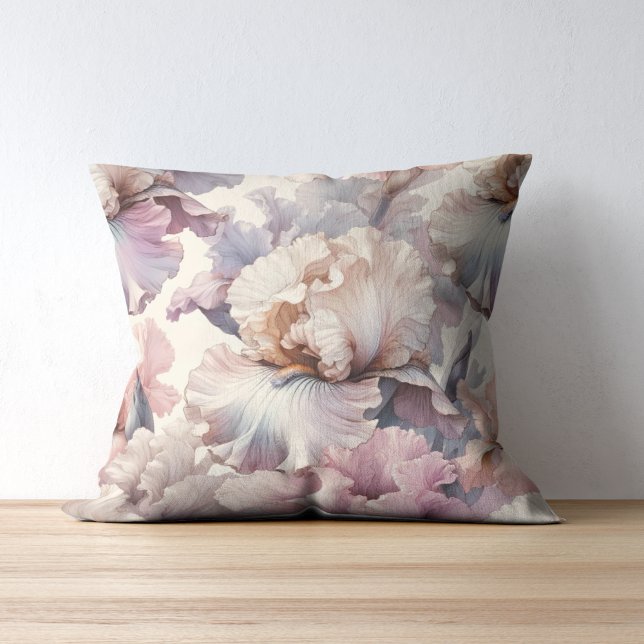 Elegant Blush Pink Watercolor Floral Pastel Chic  Throw Pillow (Creator Uploaded)