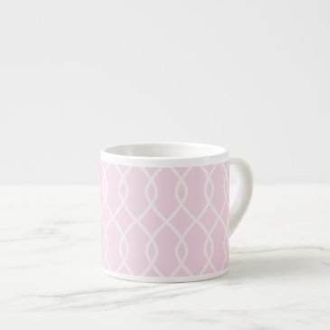 Elegant Blush Pink Wave Pattern Espresso Mug