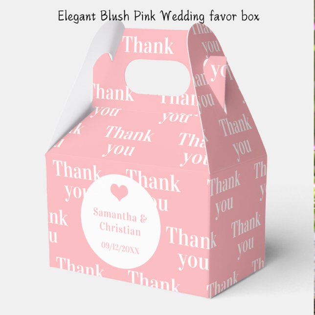 Elegant Blush Pink Wedding  favor box (Creator Uploaded)