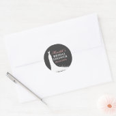 Elegant Blush Pink Wedding Gown Bridal Shower Classic Round Sticker (Envelope)