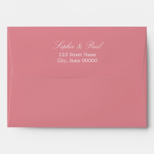 Elegant Blush Pink Wedding Invitation Envelope