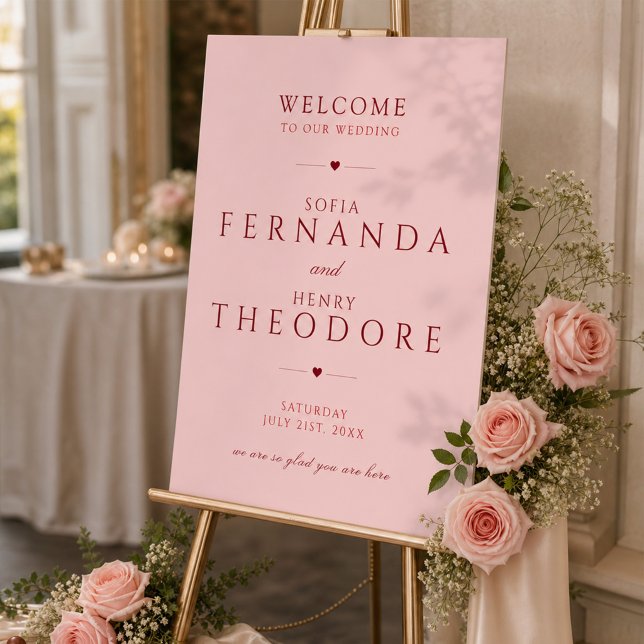 Elegant blush pink wedding welcome sign (Creator Uploaded)
