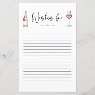 Elegant Blush Pink Wine Advice For The Bride Card