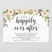 Elegant Blush Post Wedding Brunch Invitation Card