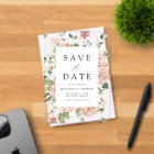 Elegant Blush Rose Garden Wedding Save the Date