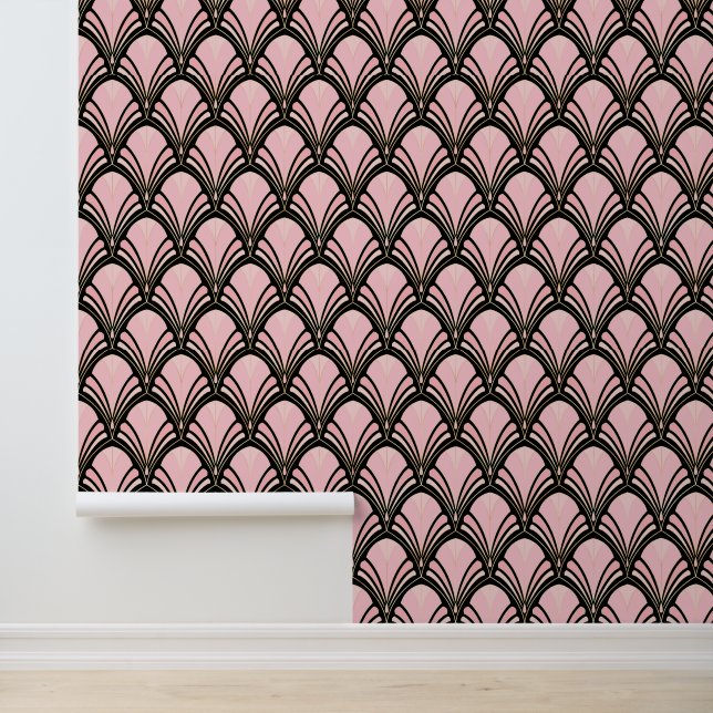 Elegant blush rose tiled pattern wallpaper  (Application)