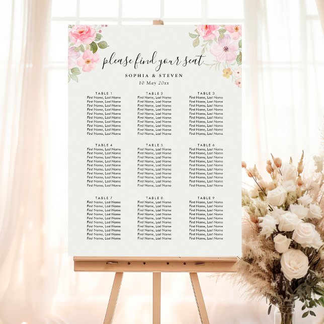 Elegant blush roses wedding poster (Creator Uploaded)