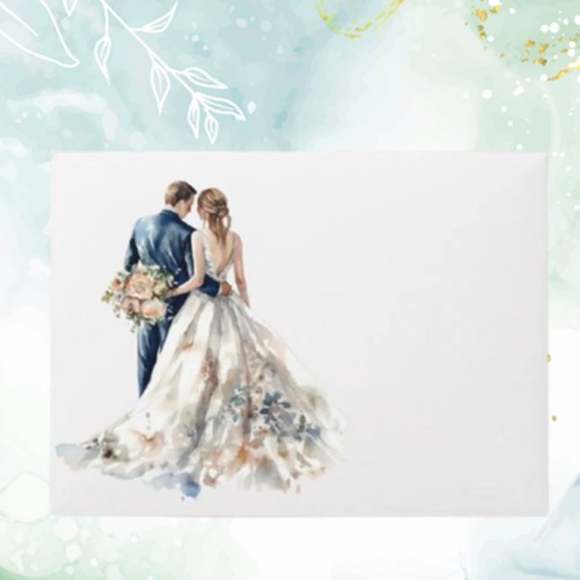 Elegant Blush Wedding  Envelope (Send your invitations in style with our Elegant Blush Wedding Envelope by Wedding Bridal Blessing.)