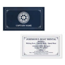 Elegant Boat Rental (Personalize) Business Card Elegant Boat Rental (Personalize) Business Card