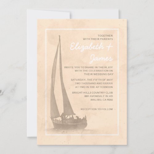 Elegant Boats Wedding Invitations