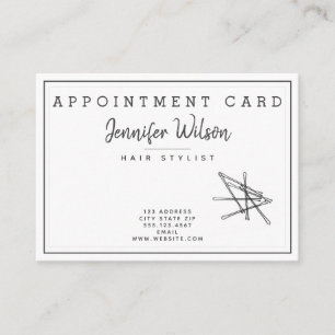 Elegant Bobby Pins - Hairsalon Appointment Business Card