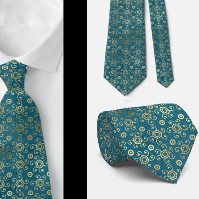 Elegant Bohemian Boho Luxury Teal Neck Tie (Creator Uploaded)