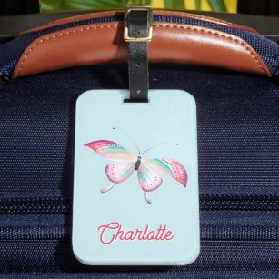 Elegant Bohemian Butterfly Personalized  Luggage Tag