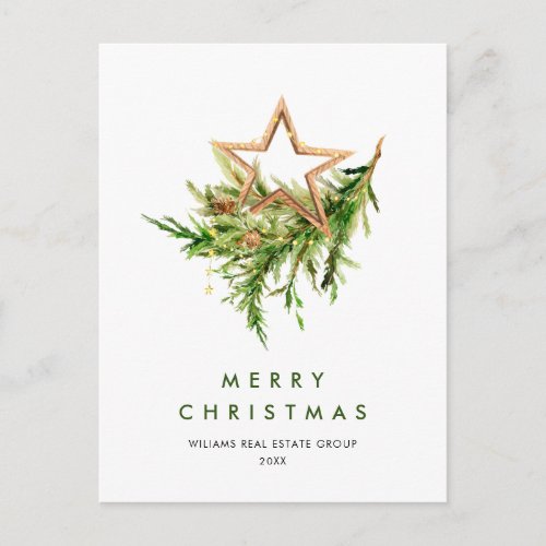 Elegant Bohemian Christmas Composition Company Postcard