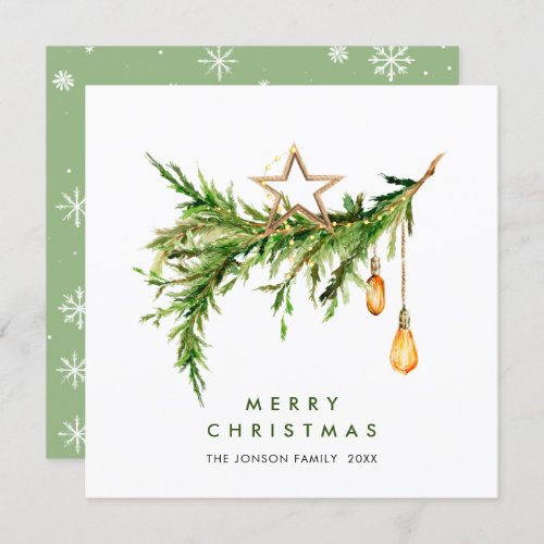 Elegant Bohemian Christmas Composition Holiday Card